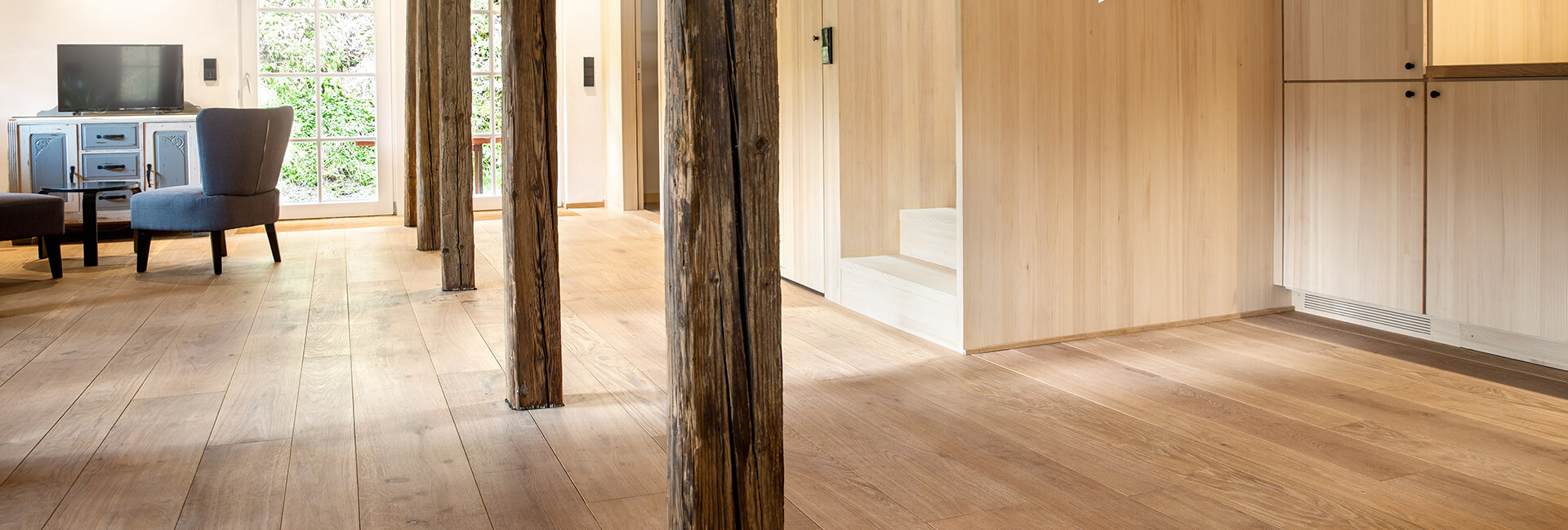 Eiche Nordrach Wohnzimmer Treppe